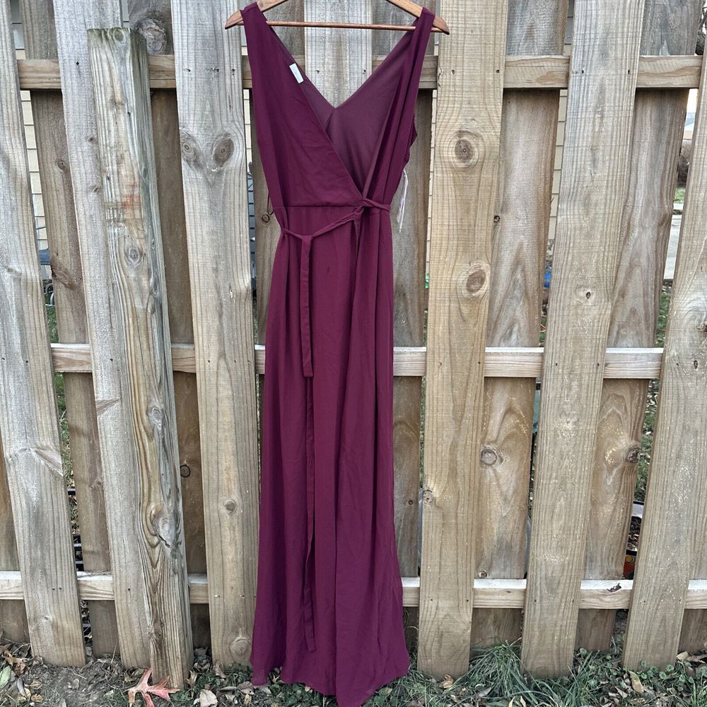 NWT Birdy Grey Minae‎ Dress Chiffon Cabernet XS New NWT Bridesmaid Wedding - Picture 2 of 7